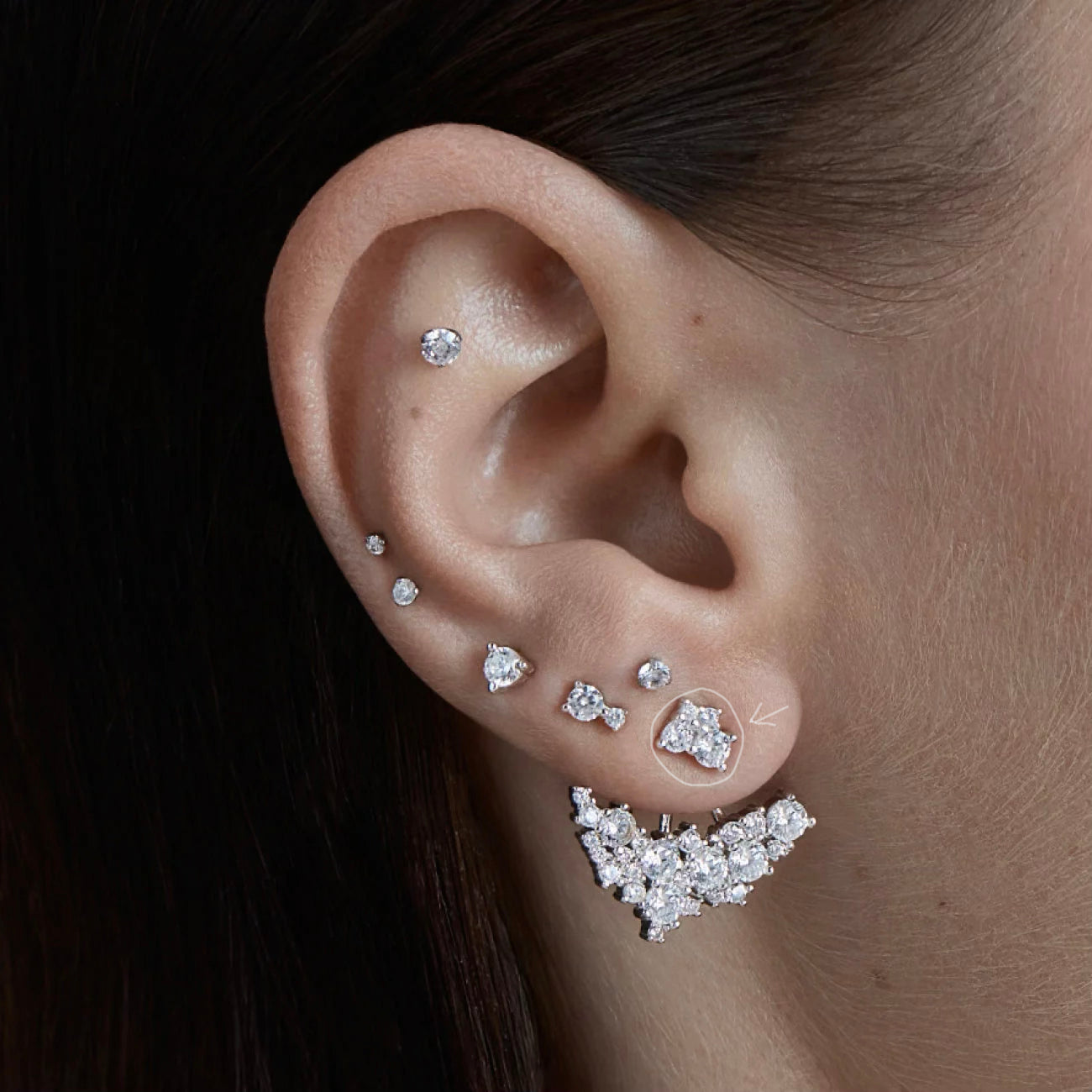 BOUCLE D’OREILLE FLOCON ARGENT