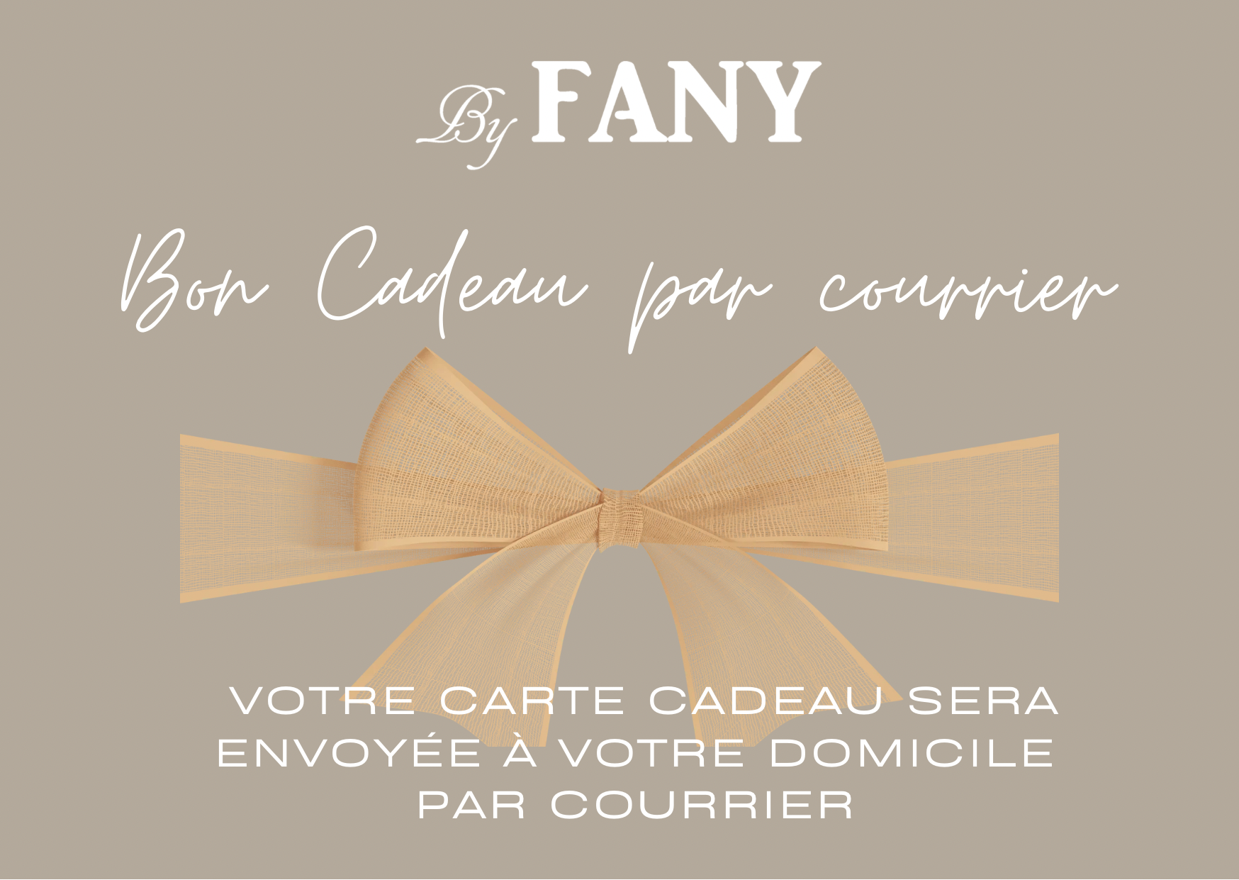 Carte cadeau "NOËL" par courrier