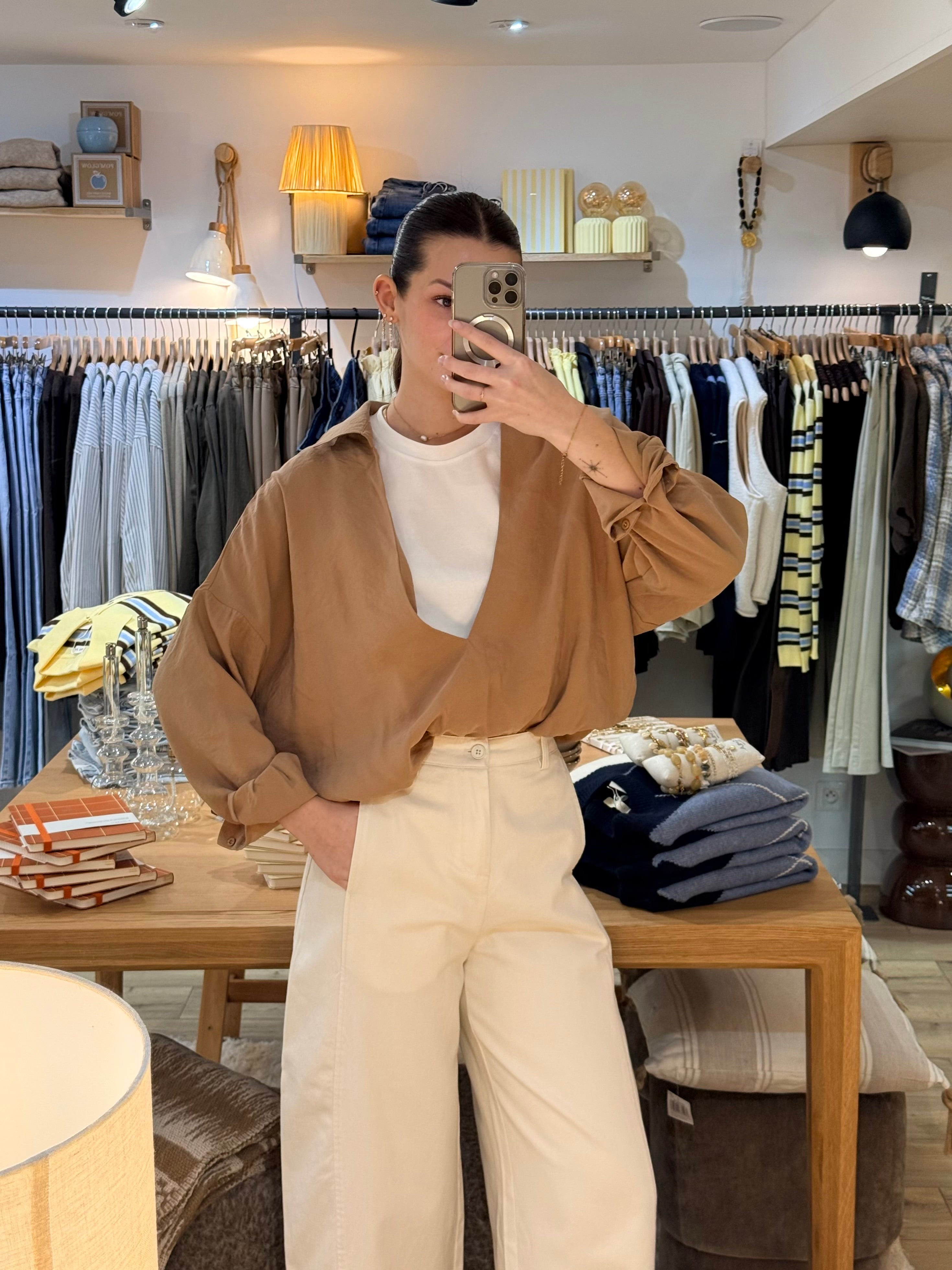 PANTALON BALLON BEIGE 7013