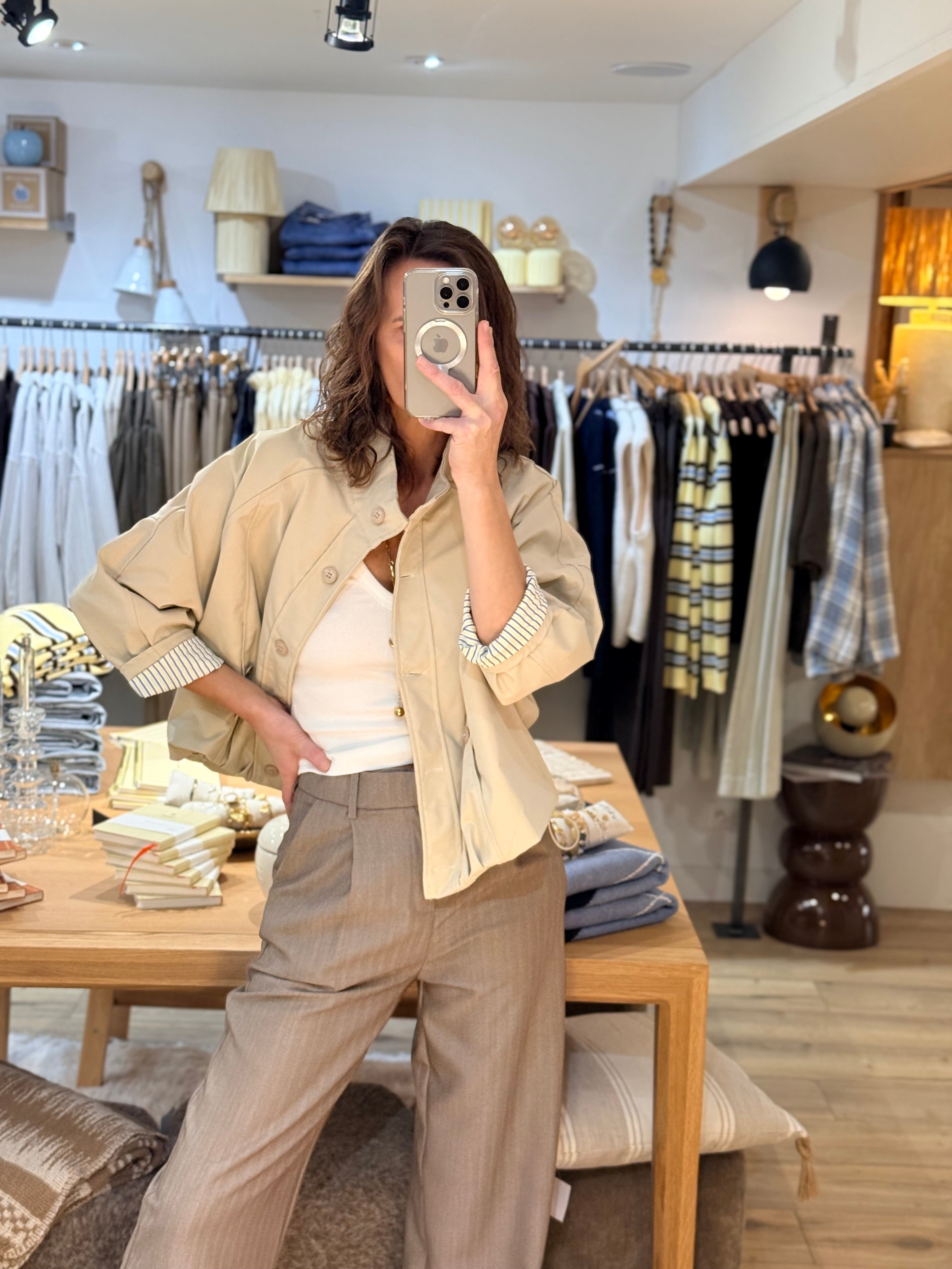 VESTE CAPE BEIGE CV562