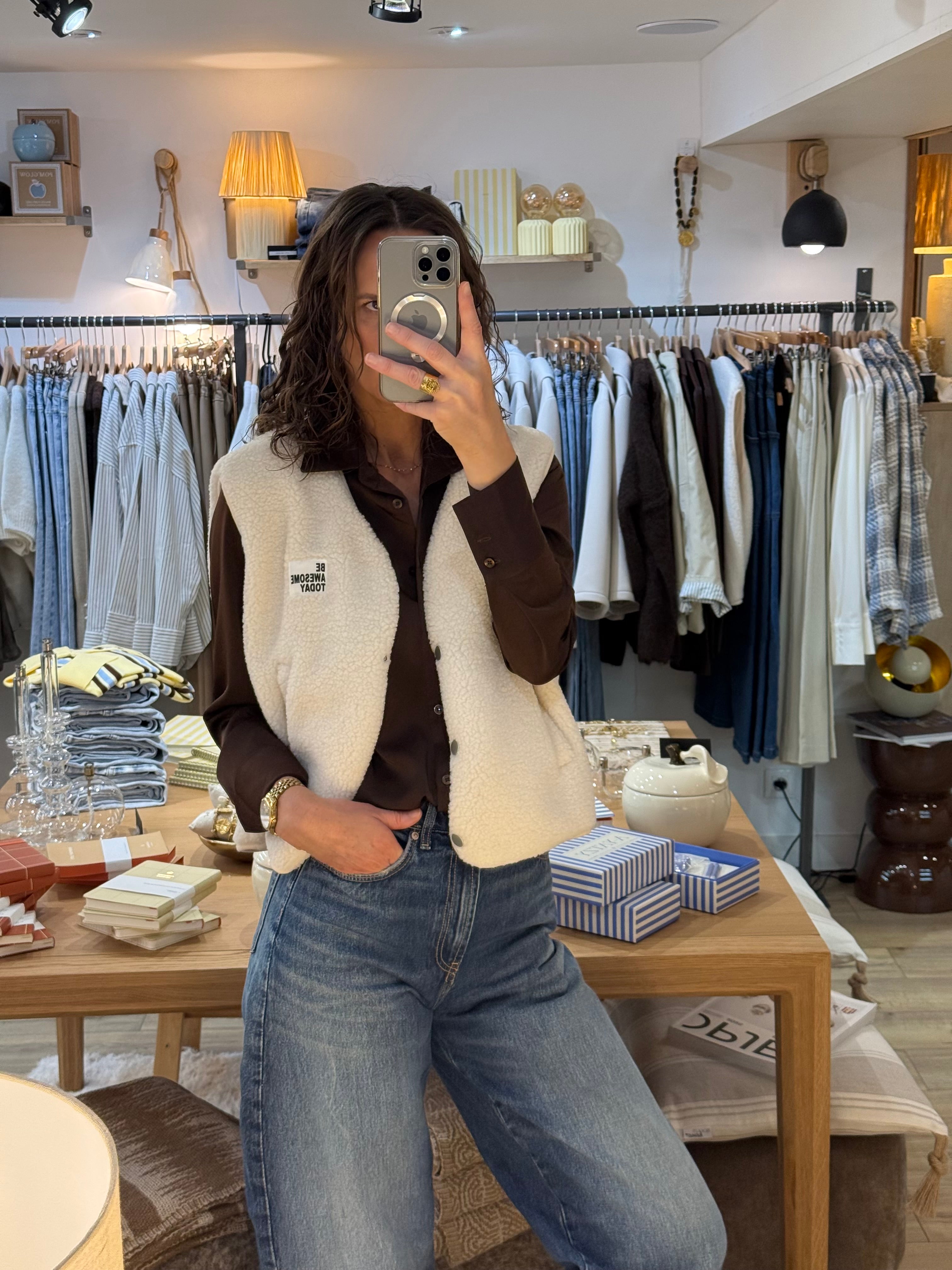 VESTE MOUMOUTE ECRU SK32070