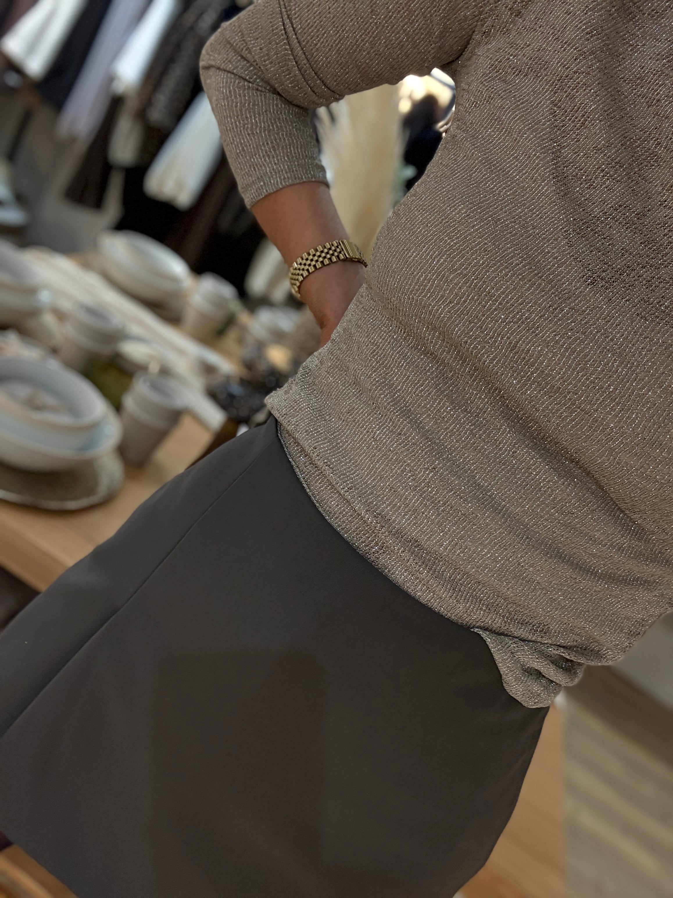 JUPE SHORT 3809 TAUPE