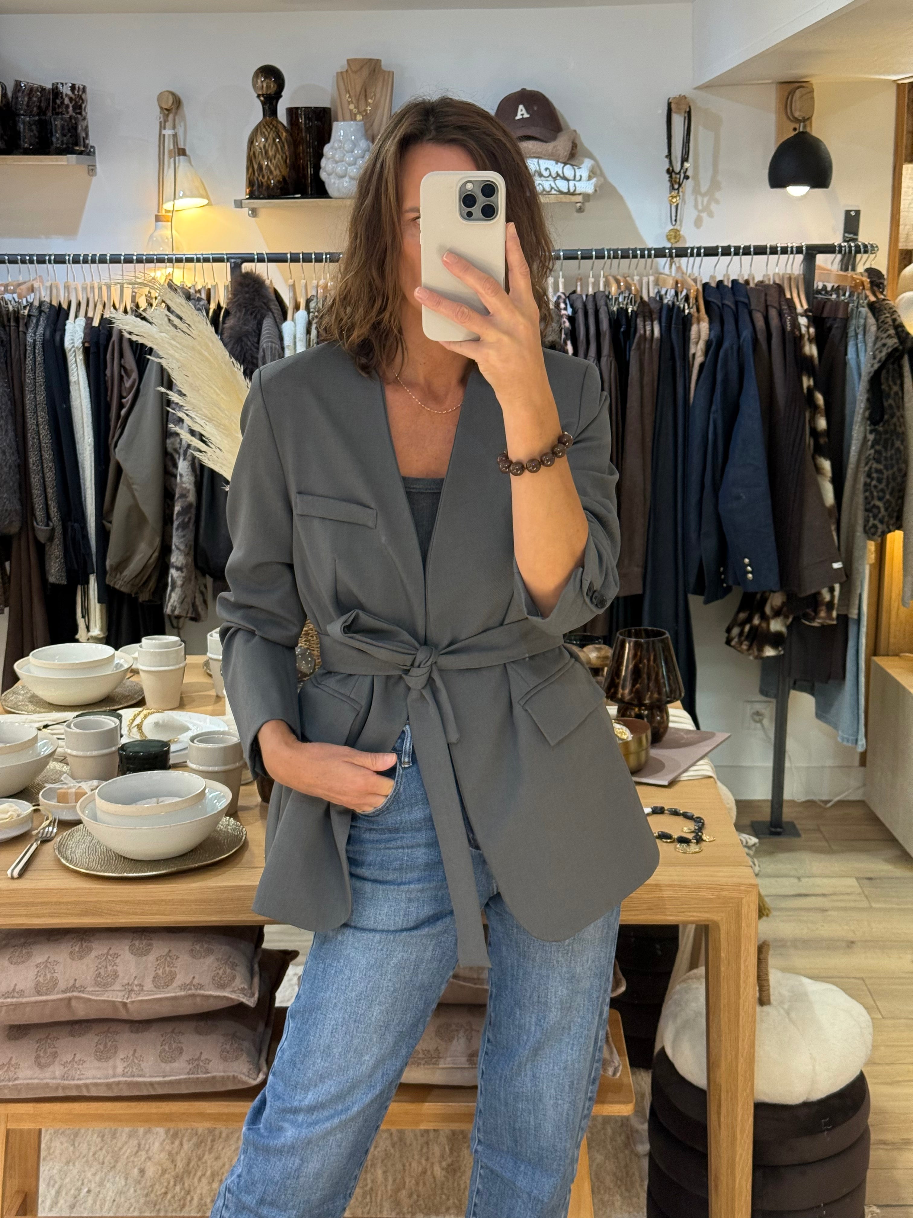 VESTE BLAZER GRIS 4512