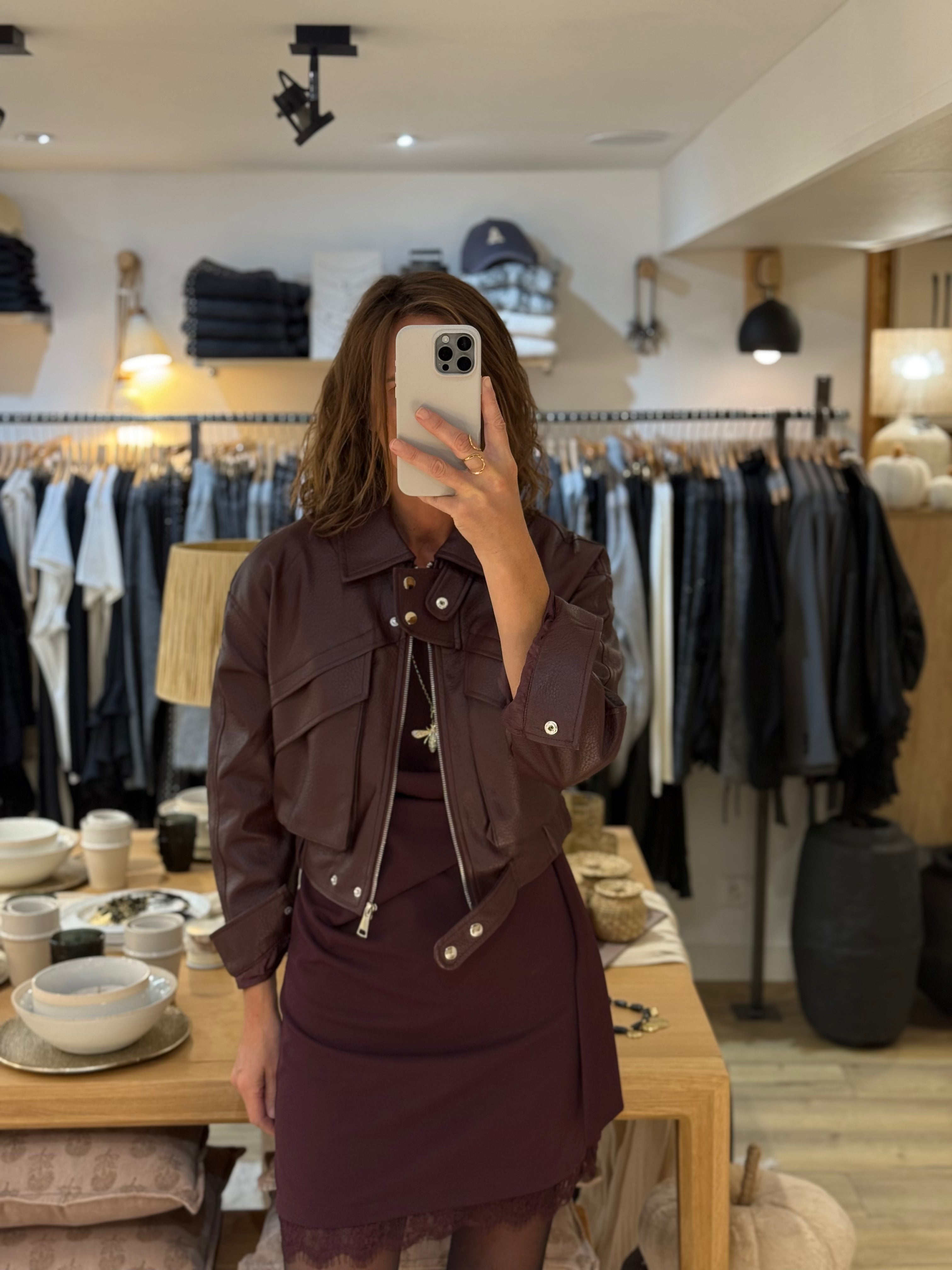 VESTE BERENICE PRUNE