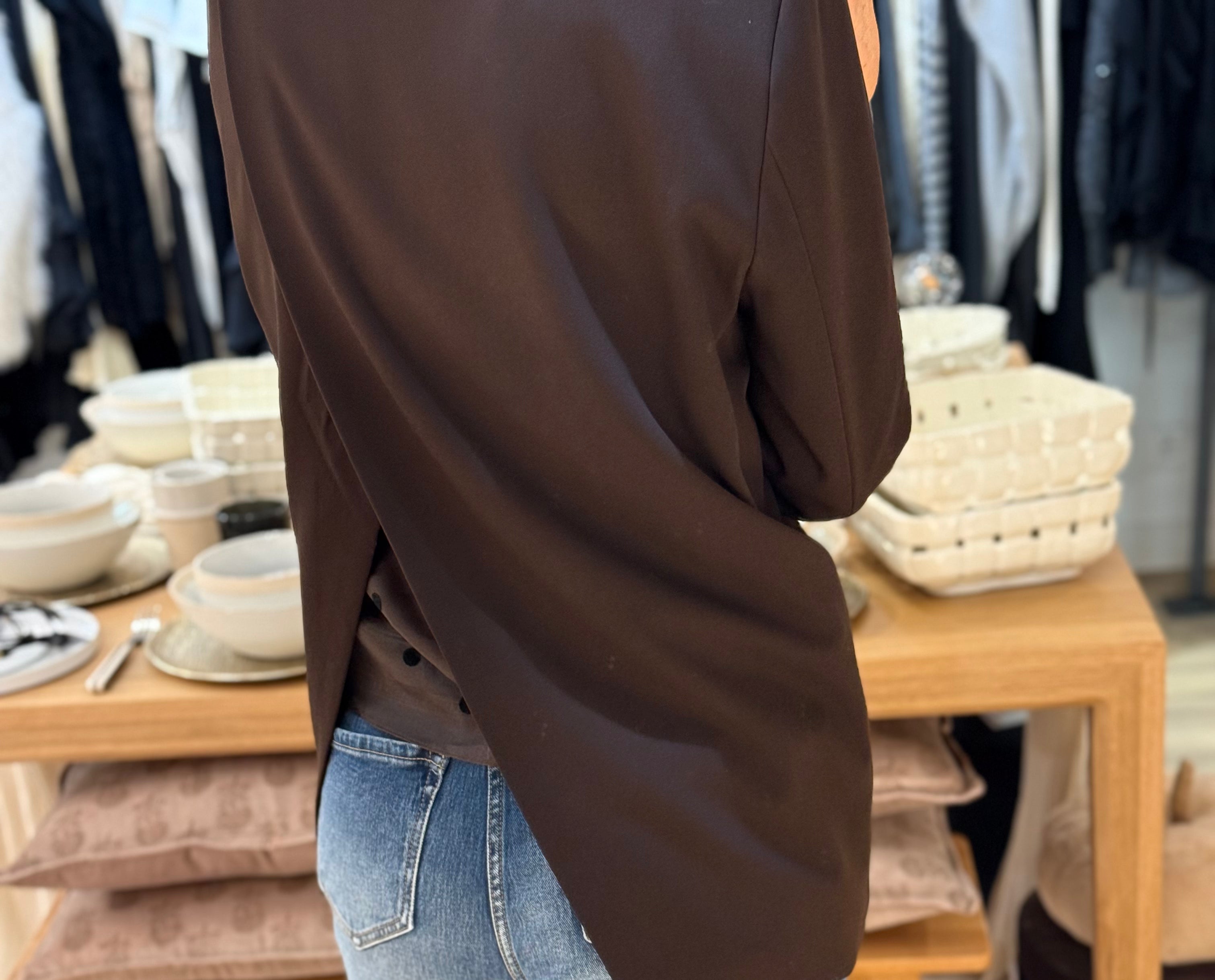 VESTE BLAZER OVERSIZE CHOCO V2453