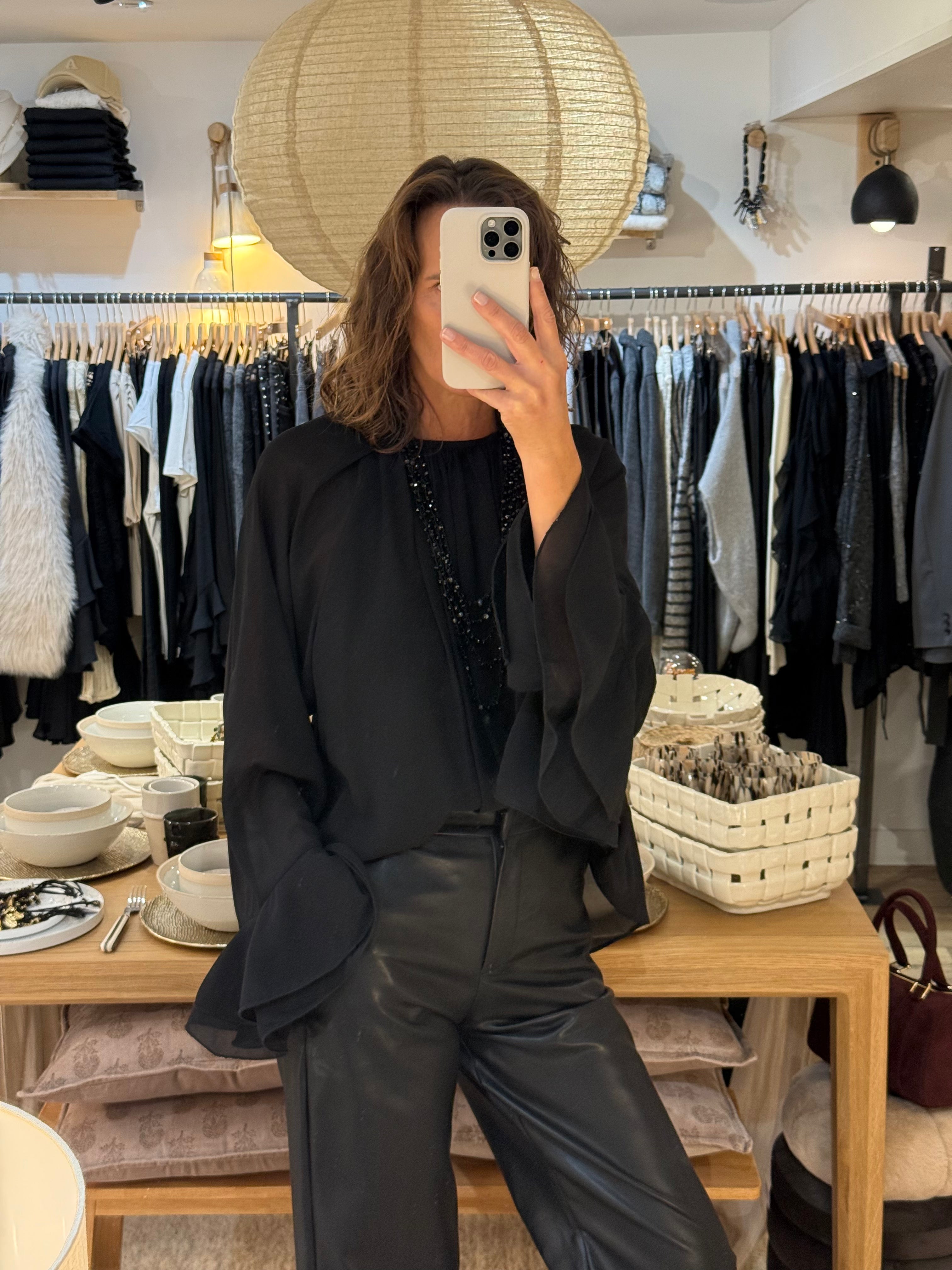 BLOUSE BLACK SF2524-1